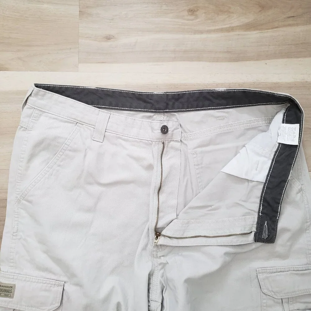 Wrangler Men's Cargo Trouser Pants Cream Khaki Size 38